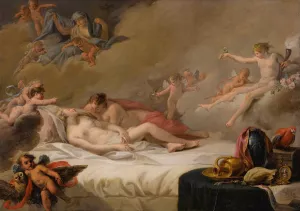 An Allegory Of Sleep by French School Oil Painting