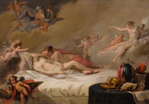 An Allegory Of Sleep  by French School - Hand-Painted Oil Painting Reproduction