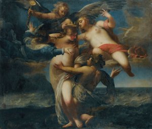 Bacchus and Ariadne by French School Oil Painting