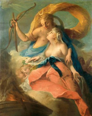 Diana Saving Iphigenia by French School Oil Painting