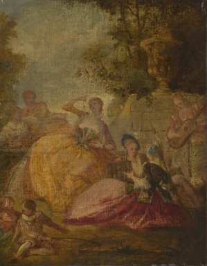 Divertissement by French School Oil Painting