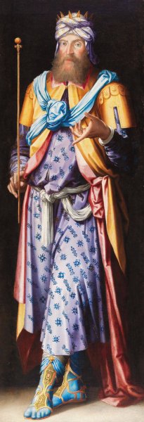 King Solomon by French School Oil Painting