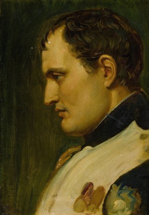 Napoleon Bonaparte In Profile by French School Oil Painting