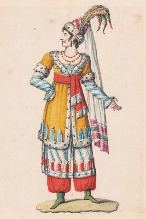 Oriental Costumes 3 by French School Oil Painting