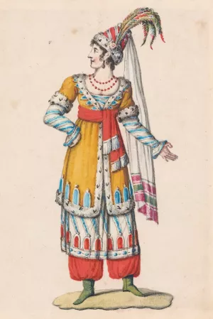 Oriental Costumes 3 by French School Oil Painting