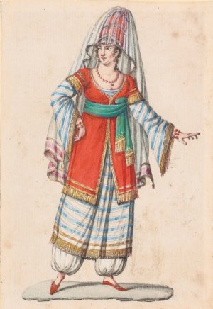 Oriental Costumes 4 by French School Oil Painting