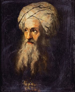 Ottoman With Turban by French School Oil Painting