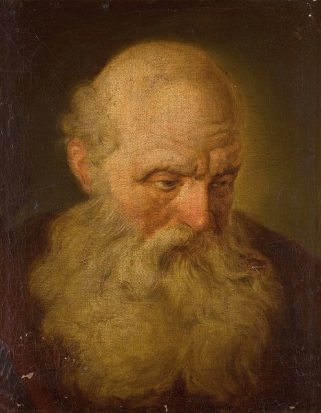 Portrait of a bearded man  by French School - Hand-Painted Oil Painting Reproduction