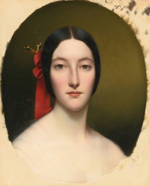 Portrait Of A Lady by French School Oil Painting