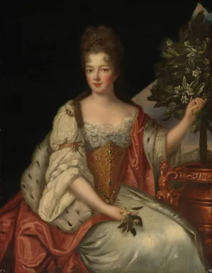 Portrait of A Lady, Said To Be The Princess De Conde by French School Oil Painting