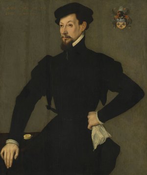 Portrait of a Member of the Quaratesi Family by French School Oil Painting