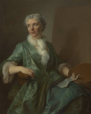 Portrait of a Woman by French School Oil Painting