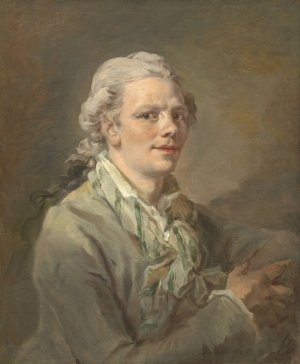 Portrait of a Young Man by French School Oil Painting