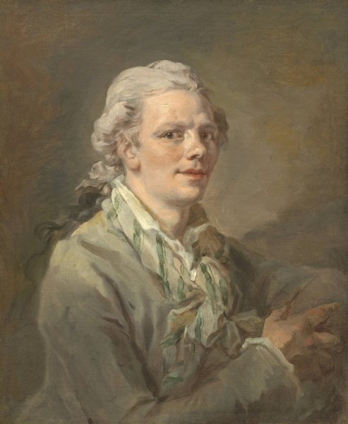 Portrait of a Young Man  by French School - Hand-Painted Oil Painting Reproduction