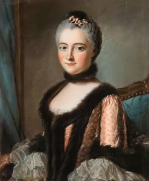 Presumed Portrait Of The Duchesse De Beuvron, Born Rouille by French School Oil Painting