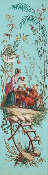 Rococo Chinoiserie by French School Oil Painting