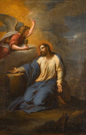 The Agony in the Garden by French School Oil Painting