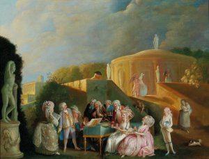 The Concert by French School Oil Painting