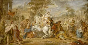 The Rape of the Sabine Women by French School Oil Painting