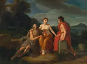 The Three Ages Of Man by French School Oil Painting