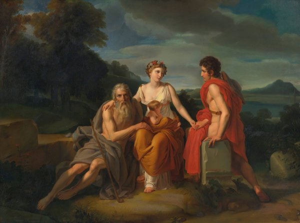 The Three Ages Of Man  by French School - Hand-Painted Oil Painting Reproduction