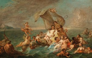 The Triumph of Galatea by French School Oil Painting