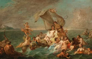 The Triumph of Galatea by French School Oil Painting