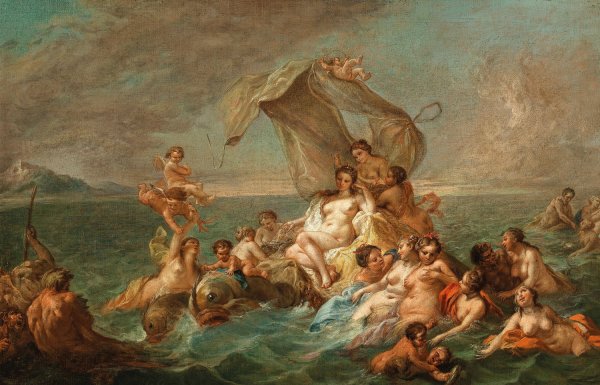 The Triumph of Galatea  by French School - Hand-Painted Oil Painting Reproduction