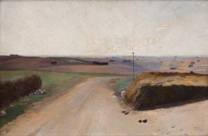 A Landscape. The Island of Mors, jutland by Fridolin Johansen Oil Painting