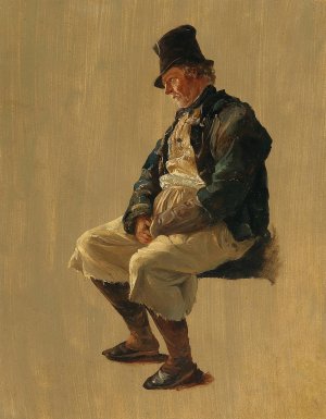 The Innkeeper From Miesenbach by Friedrich August Matthias Gauermann Oil Painting