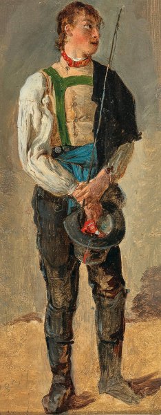 The Young Coachman Oil painting by Friedrich August Matthias Gauermann