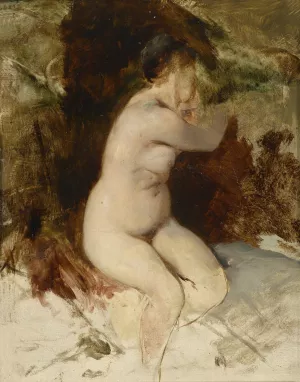 Aktstudie by Friedrich August Von Kaulbach Oil Painting