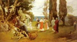In Arcadia Oil painting by Friedrich August Von Kaulbach