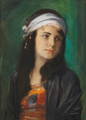 Kinderbildnis by Friedrich August Von Kaulbach Oil Painting