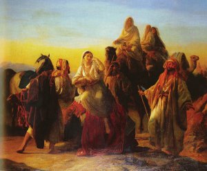 Recontre D'Isaac Et De Rebecca by Friedrich Bouterwek Oil Painting