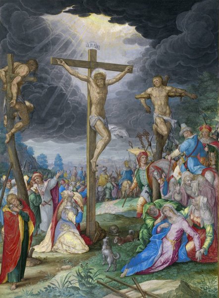 The Crucifixion  by Friedrich Brentel - Hand-Painted Oil Painting Reproduction