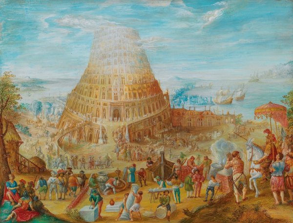 The Tower of Babel by Friedrich Brentel - Hand-Painted Oil Painting Reproduction