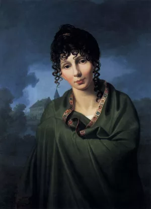 Countess Luise von Voss by Friedrich Bury - Oil Painting Reproduction