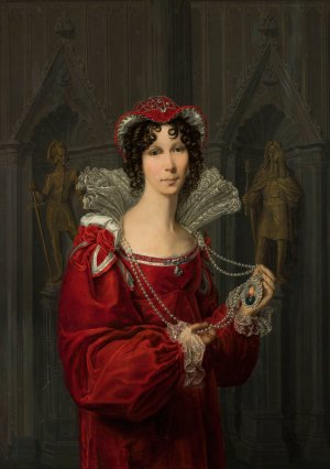Portrait of Princess Wilhelmina of Orange by Friedrich Bury Oil Painting