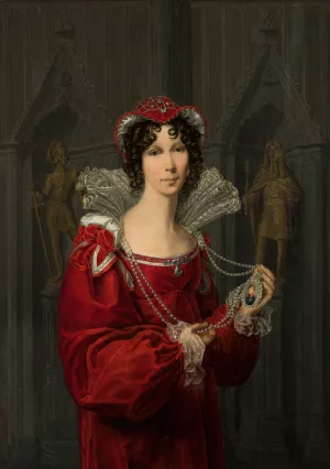 Portrait of Princess Wilhelmina of Orange by Friedrich Bury Oil Painting