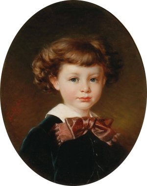 Portrait of a Boy by Friedrich Deutsch Oil Painting