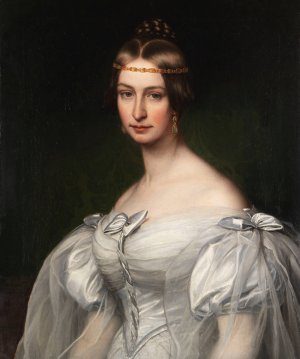 Bildnis der Caroline Krafft, geb. Platner by Friedrich Durck Oil Painting