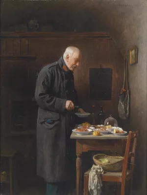 Schwere Wahl by Friedrich Friedlander Oil Painting