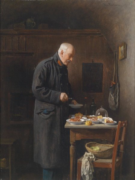 Schwere Wahl by Friedrich Friedlander - Hand-Painted Oil Painting Reproduction