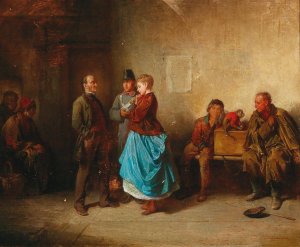 Zur Rede gestellt Oil painting by Friedrich Friedlander