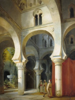 San Cristo de la Luz, former mosque in Toledo by Friedrich Gartner Oil Painting