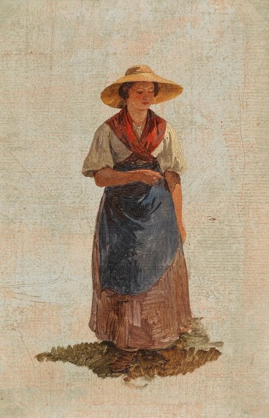 Main Product Photo of Junge Frau in Tracht Painting by Friedrich Gauermann