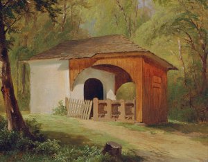 Waldkapelle by Friedrich Hasslwander Oil Painting