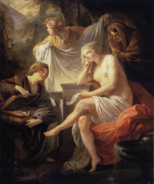 Main Product Photo of Bathsheba at the Bath Painting by Friedrich Heinrich Fueger