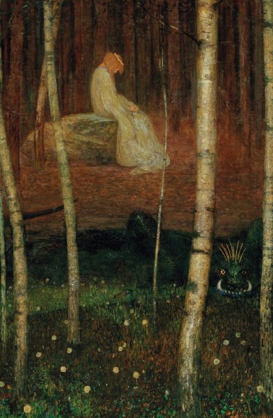 Main Product Photo of Prinzessin und Lindwurm  Painting by Friedrich Konig